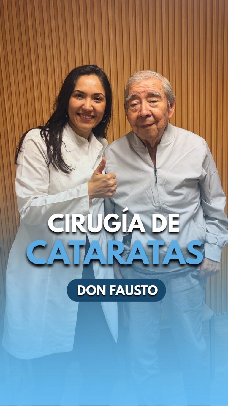 Don Dausto: Había perdido el 90% de su visión, solo reconocía bultos y despendía de su familia para hacer sus actividades... Ahora ve muy bien de cerca y de lejos y ha recuperado su independencia.